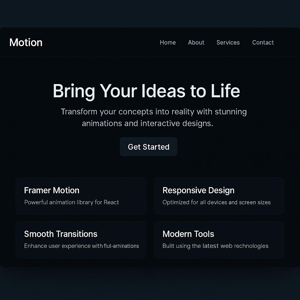 Motion Landing Page